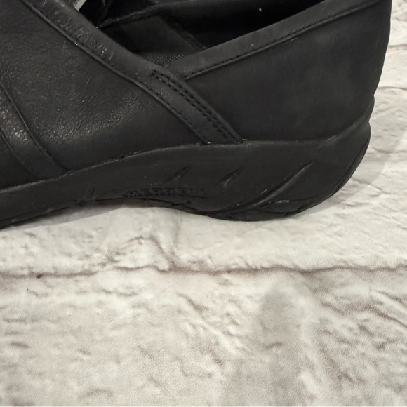 Merrell Women's Encore Moc 4 slide on size 9W comfort base black leather - Picture 2 of 8